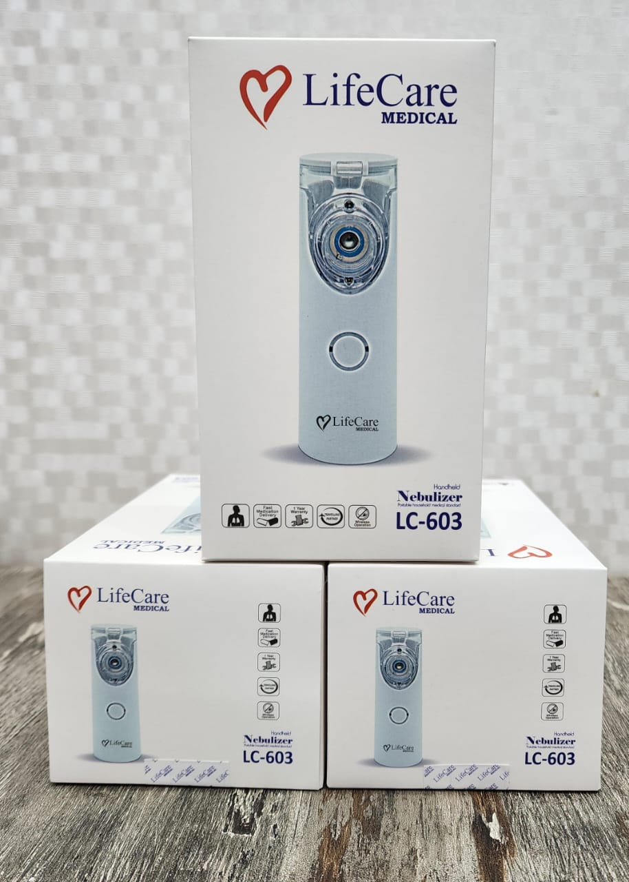 LifeCare Portable Mesh Nebulizer - Dual Power Ultrasonic Atomizer Best Nebulizer For Kids And Adults